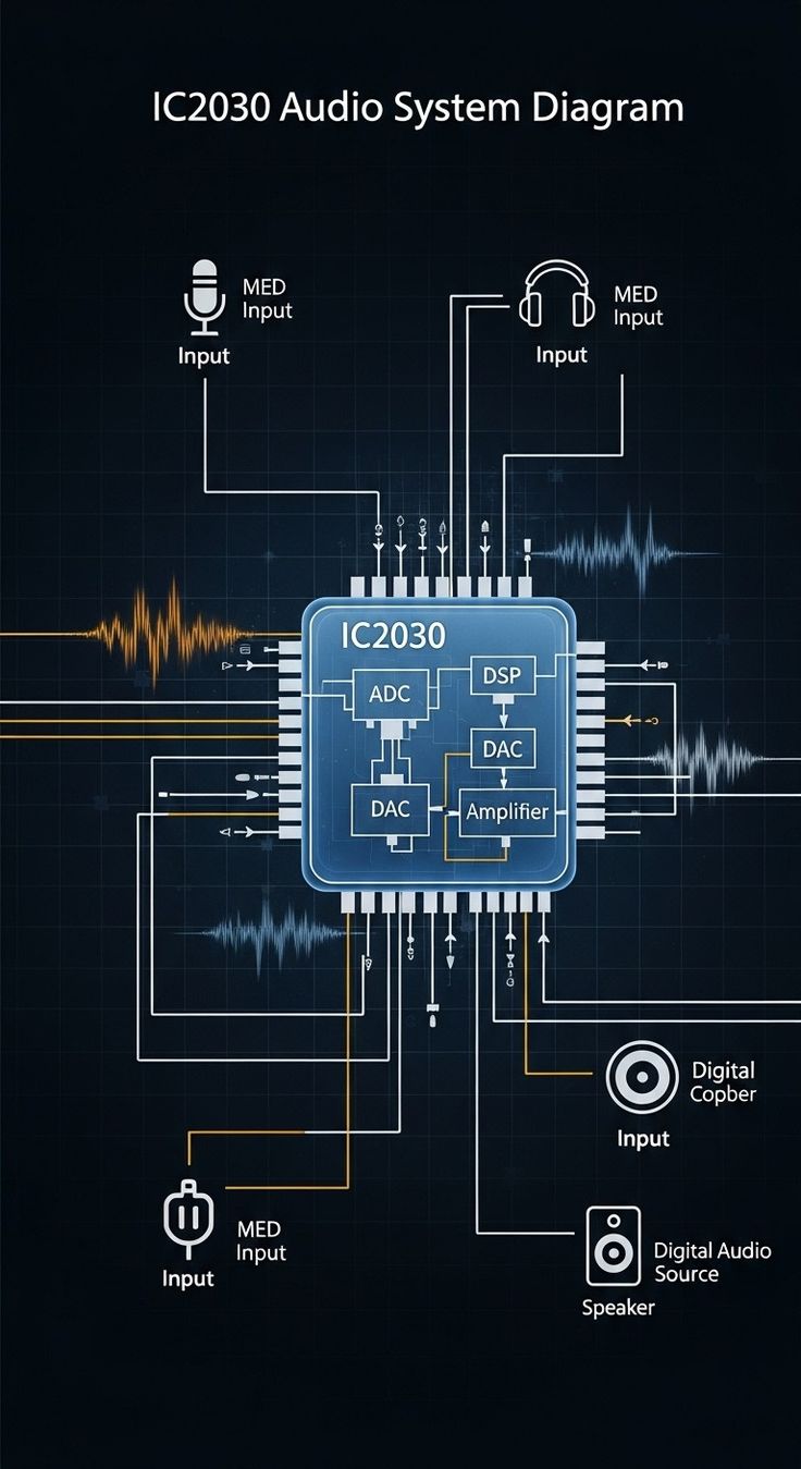 مخطط نظام المعالجة الصوتية IC2030